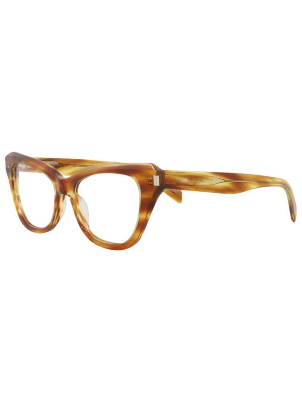 New Saint Laurent Women's Eyeglasses Cat Eye Acetate Frame Havana Havana